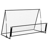 ZNTS 2 in 1 Soccer Rebounder Football Goal 202x104x120 cm Steel 93373