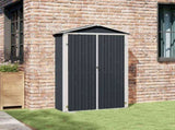 Garden Shed Anthracite 116x45x175 cm Galvanised Steel 46303