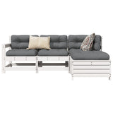4 Piece Garden Sofa Set White Solid Wood Pine 3250777