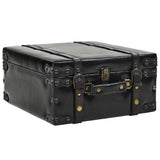 Storage Bench 110 cm Black Faux Leather 345718