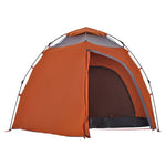 Camping Tent Dome 4-Person Grey and Orange Quick Release 4004244