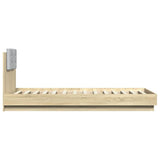 Bed Frame with Headboard Sonoma Oak 90x200 cm Engineered Wood 3209942