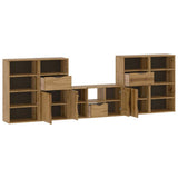 5 Piece TV Units with Storage ODDA Solid Wood Pine 3365378