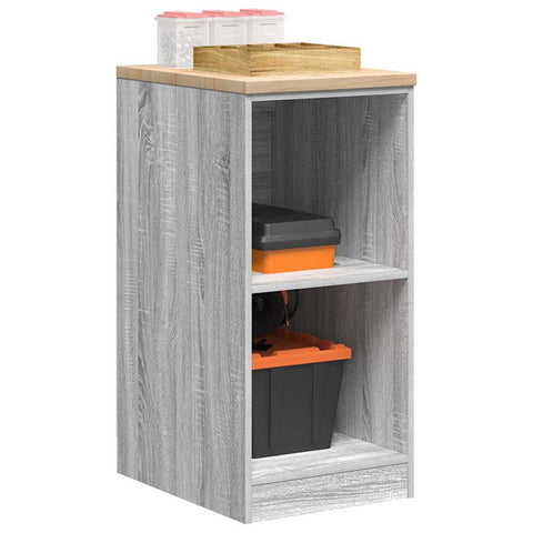 ZNTS Garage Storage Cabinet Grey Sonoma 40x51x85 cm Solid Wood Pine 860540