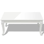 ZNTS Coffee Table 100x60x42 cm High Gloss White 243380