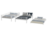 White-layer wrought iron high-low bed with pull-out bed and reinforced metal bed frame for W3987P434162