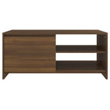 ZNTS Coffee Table Brown Oak 102x50x45 cm Engineered Wood 813034