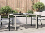 Garden Table White 90 x 90 x 75 cm Poly Rattan 362535