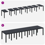 Garden Table Anthracite 400 x 100 x 73 cm Poly Rattan 3378528