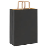 Paper Bags 250 pcs with Handles Black 26x12x35 cm 4101870