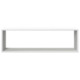 Wall Cube Shelf 2 pcs White 100x15x30 cm Engineered Wood 807079