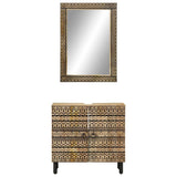 2 Piece Bathroom Furniture Set Solid Wood Mango 3310129