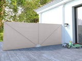 Collapsible Terrace Side Awning Cream 400x200 cm 44570