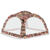 Party Tent with LED and 4 Sidewalls 3.6x3.6x2.3 m Camouflage 93078