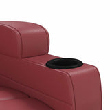 Massage Chair Wine Red Faux Leather 321315