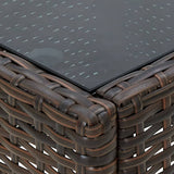 Garden Table Brown 40x40x45 cm Poly Rattan 45900