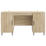 Desk with Shelf Sonoma Oak 142.5 x 50 x 75 cm Engineered Wood 3414605
