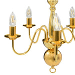 Chandelier Golden 5 x E14 Bulbs 281617