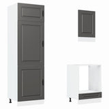 7 Piece Kitchen Cabinet Set Kalmar Black Engineered Wood 3314762