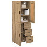 Highboard with Drawer 2 pcs Artisan Oak Engineered Wood 3415939