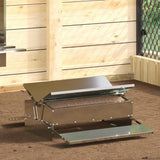Chicken Treadle Feeder Silver 75 x 53 x 20.5 cm 874677
