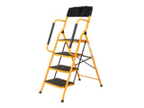 Iron 4-step step ladder with handrails ginger 96373453