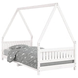 Kids Bed Frame White 90x200 cm Solid Wood Pine 834499