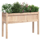 Garden Planters 2 pcs with Legs Solid Wood Pine 837565