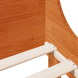 Bed Frame without Mattress Wax Brown 140x200 cm Solid Wood Pine 3306422