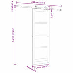 Sliding Door Set Manual ORKDAL Natural and white 73.5 x 211 cm 3333412