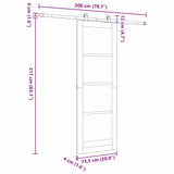 Sliding Door Set Manual ORKDAL Natural and white 73.5 x 211 cm 3333412