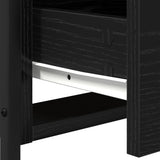 Bedside Cabinet Black Oak 34 x 35.5 x 50 cm Engineered Wood 862921