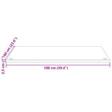 Desk Top 100x60x2.5 cm Solid Wood Pine 824465