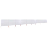 9-panel Wind Screen Fabric 1200x120 cm Sand White 47192
