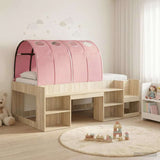 Bed Frame with Tunnel 3 pcs Sonoma Oak and Pink Engineered Wood 3423638