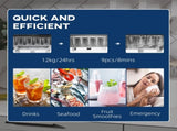 Countertop Ice Machine, 12Kg in 24 Hrs, 9 Cubes Ready in 8 Mins, Portable Ice Cube Maker with T3398P344672