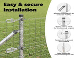 Ground Spike Fence Post 7 pcs Silver Powder-Coated Steel 42004270
