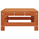 Garden Footrest Solid Pine Wood Wax Brown Pine 865636