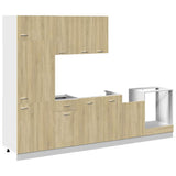 7 Piece Kitchen Cabinet Set Lyon Sonoma Oak Engineered Wood 3307654