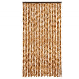 Fly Curtain Ochre and White 100x230 cm Chenille 377402