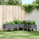 ZNTS Garden Planter with Legs Grey 160x120x42 cm PP 367906