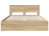 Bed Frame with Headboard Sonoma 120 x 190 cm Engineered wood 3407897
