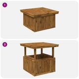 Garden Coffee Table Solid Acacia Wood Height Adjustable Natural 901243