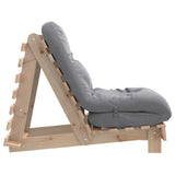 Futon Sofa Bed with Mattress 60x206x11 cm Solid Wood Pine 846746