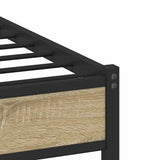 Metal Bed Frame without Mattress Sonoma Oak 150x200 cm King Size 4007888