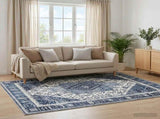 Rug ORIZ Dark Blue 140 x 200 cm 100% Polyester 42050376