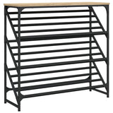 Shoe Rack Sonoma Oak 90x30x85 cm Engineered Wood 833429
