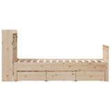 Bookcase Bed without Mattress 90x200 cm Solid Wood Pine 3308930