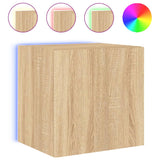 TV Wall Cabinets with LED Lights 2 pcs Sonoma Oak 40.5x35x40 cm 837251