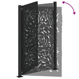 Garden Gate Black 100x150 cm Steel Flame Design 4100991